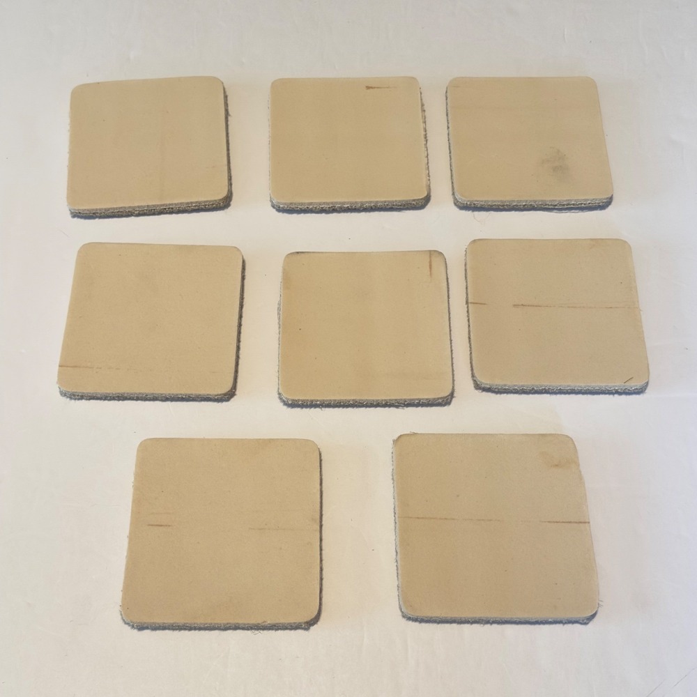 Hummingbird Carpet Coasters Set of 8 Floral Tan Square 4x4 Cottagecore Chic - Picture 6 of 8